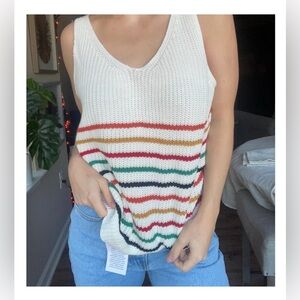 NWOT Multicolor Knit Tank Top